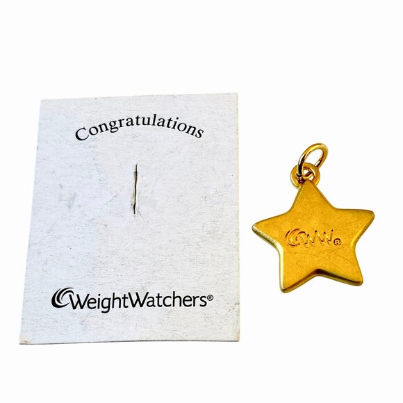 Weight Watchers Gold Star Charm Pendant Jewelry WW Collectible New - Picture 4 of 5